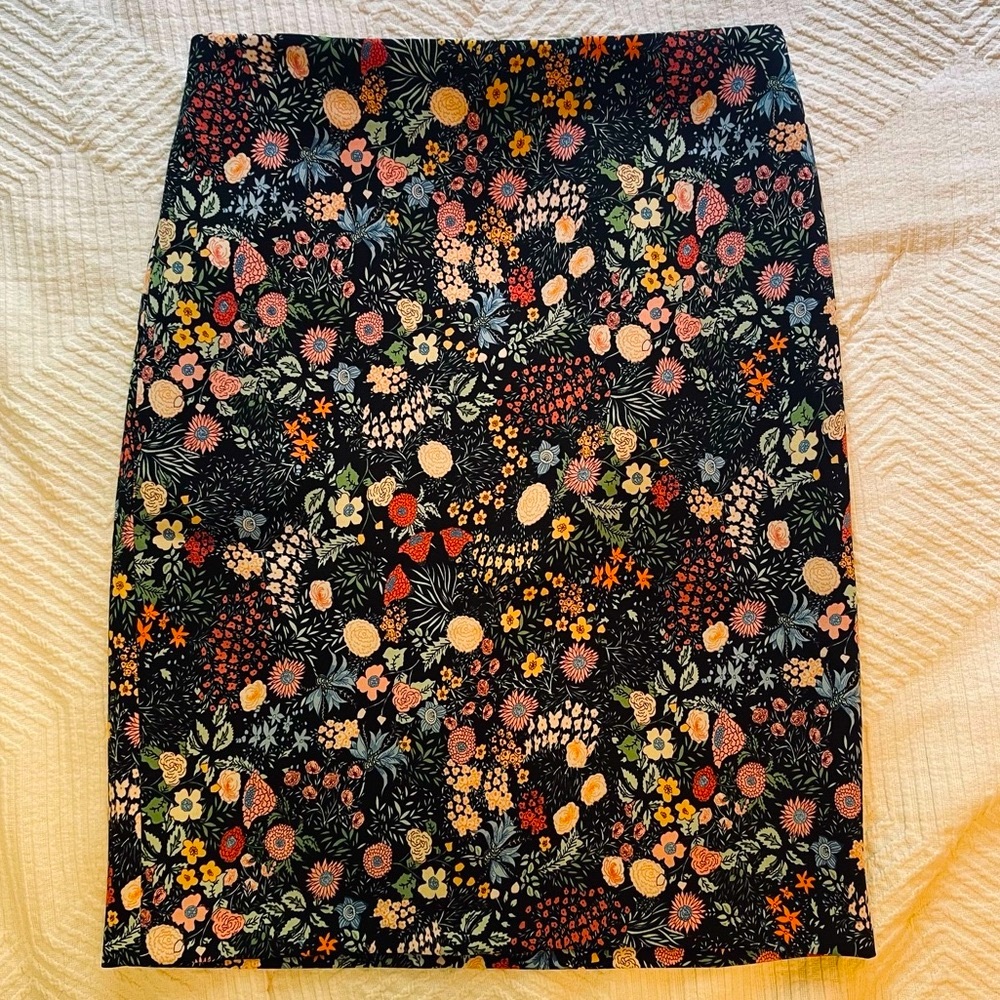 Philosophy skinny skirt multi-print
